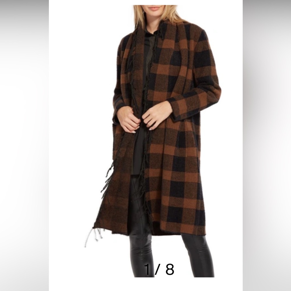LYSSÉ Plaid Brown and Black Women's Coat
Size Xs/S nwot